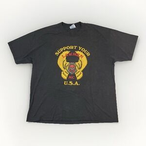 Vintage 90s Harley Davidson‎ Support Your Lawmen MC Motorcycle Club Tee Size XL